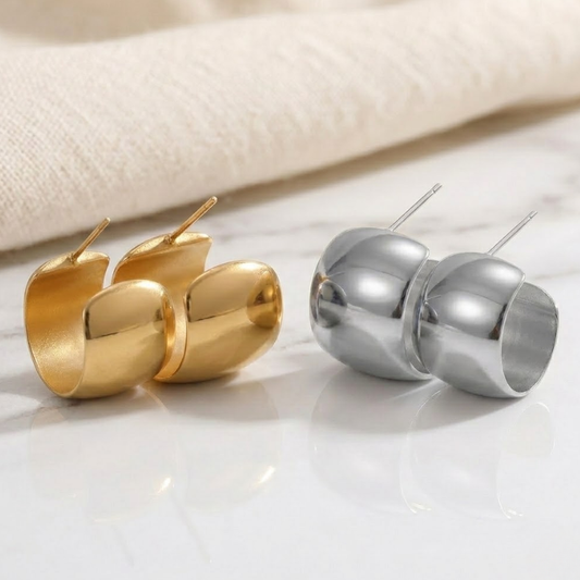 Aveline Sculpted Dome Earrings
