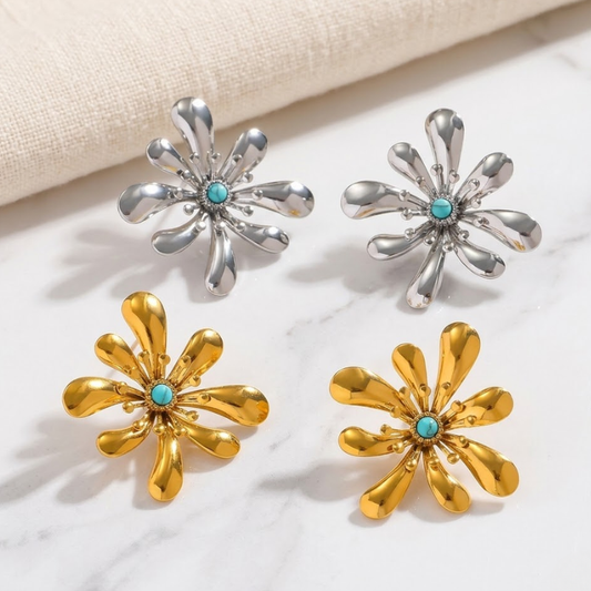 Floral Bloom Stud Earrings