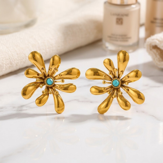 Floral Bloom Stud Earrings