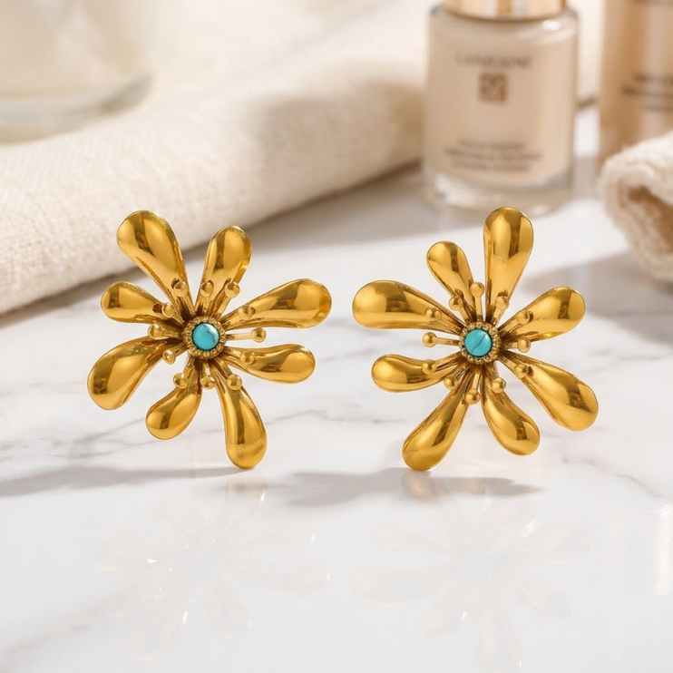 Floral Bloom Stud Earrings