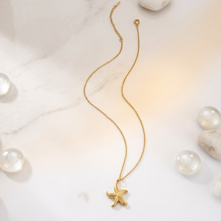Golden Tides Starfish Necklace