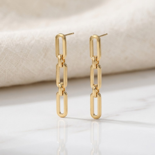 Valence Link Drop Earrings
