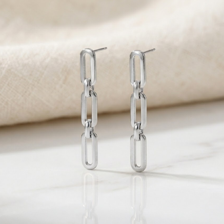 Valence Link Drop Earrings