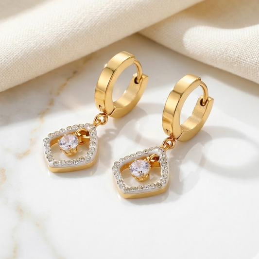 Virelle Crystal Drop Hoops