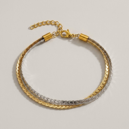 Alessia Dual-Tone Braid Bracelet