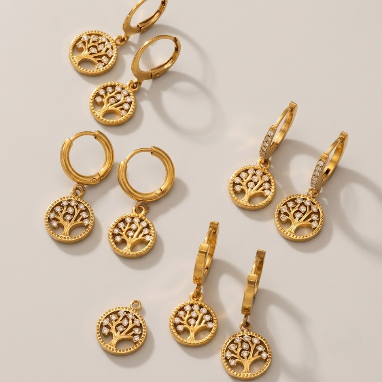 Arbor Lumière Charm Hoops
