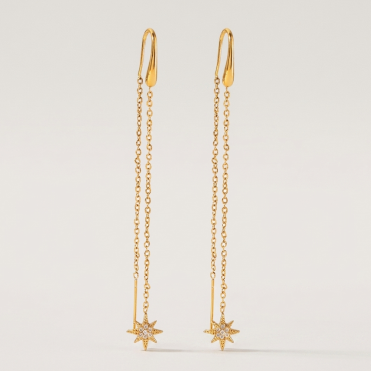 Astrielle Star Threader Earrings