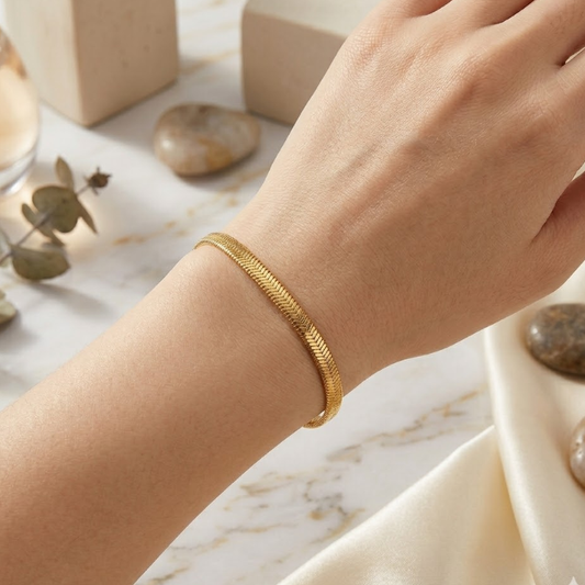 Aurielle Herringbone Bracelet