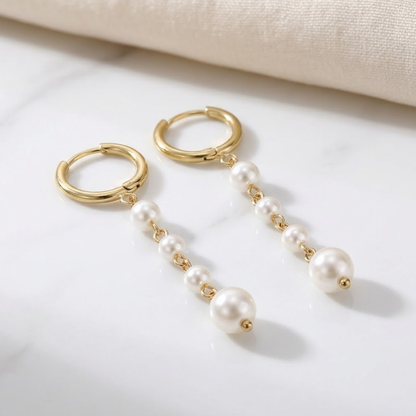 Aurielle Pearl Cascade Hoops