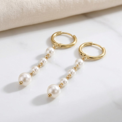 Aurielle Pearl Cascade Hoops