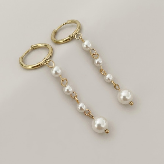 Aurielle Pearl Cascade Hoops