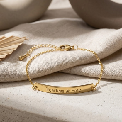 Engraved Bar Bracelet