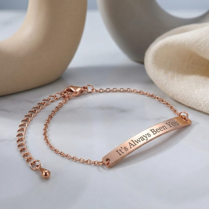 Engraved Bar Bracelet