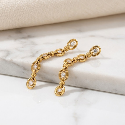 Celestia Link Drop Earrings