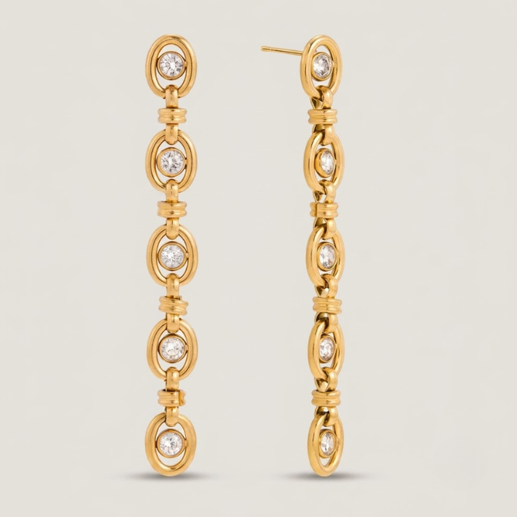 Celestia Link Drop Earrings