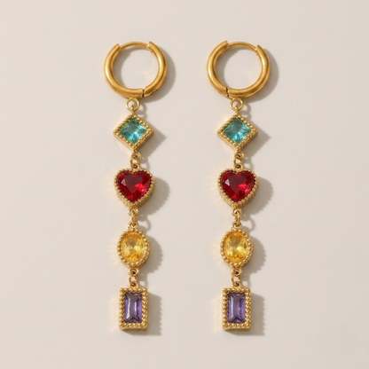Celestine Prism Cascade Earrings