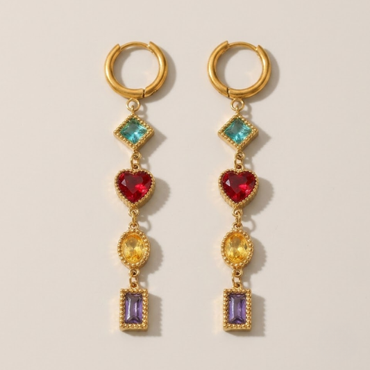 Celestine Prism Cascade Earrings