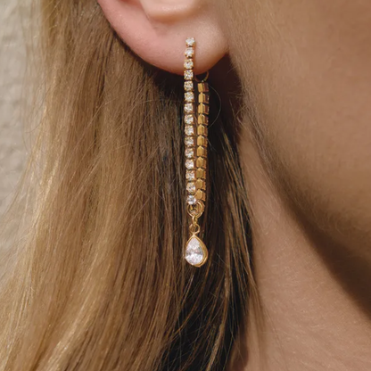 Celestique Tennis Drop Earrings
