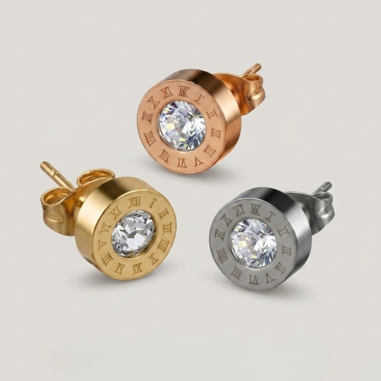 Célion Timepiece Stud Earrings