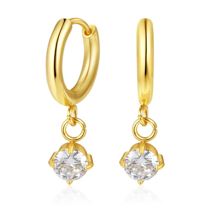 Crystal Drop Hoops