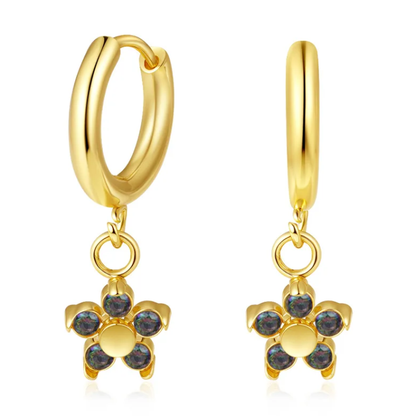 Crystal Drop Hoops