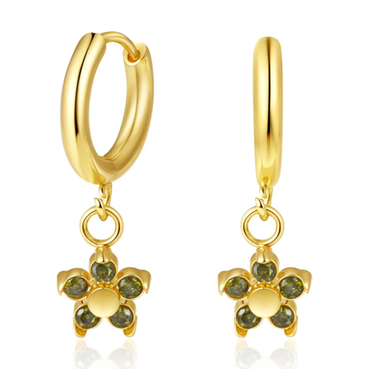 Crystal Drop Hoops