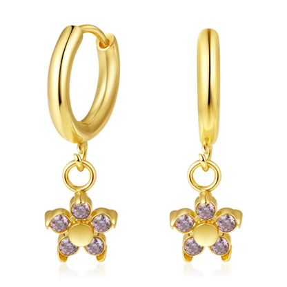 Crystal Drop Hoops