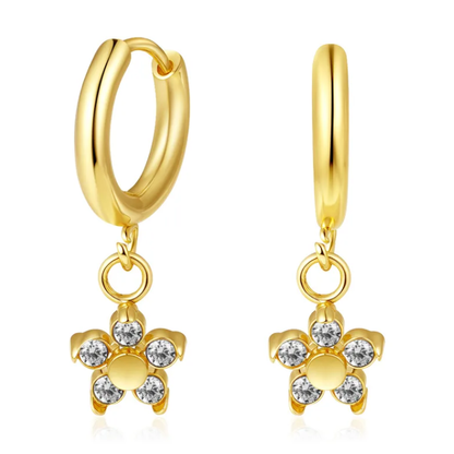 Crystal Drop Hoops
