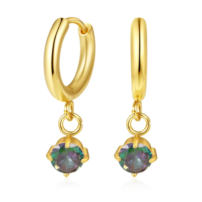 Crystal Drop Hoops