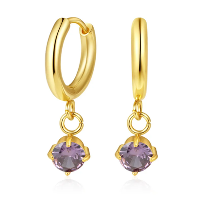 Crystal Drop Hoops