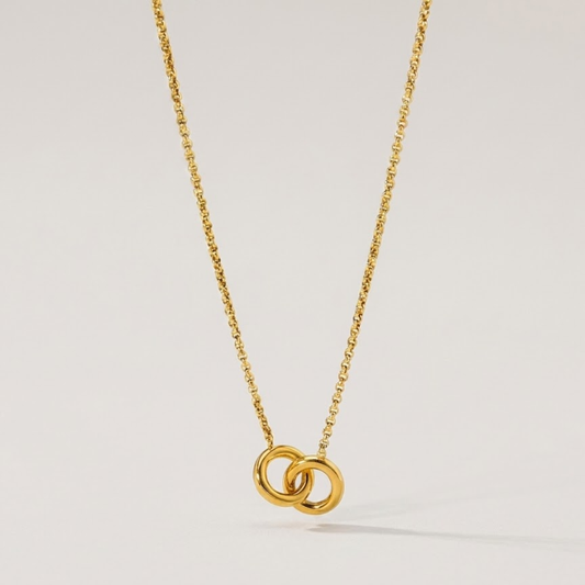 Duet Interlock Pendant Necklace