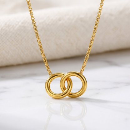 Duet Interlock Pendant Necklace