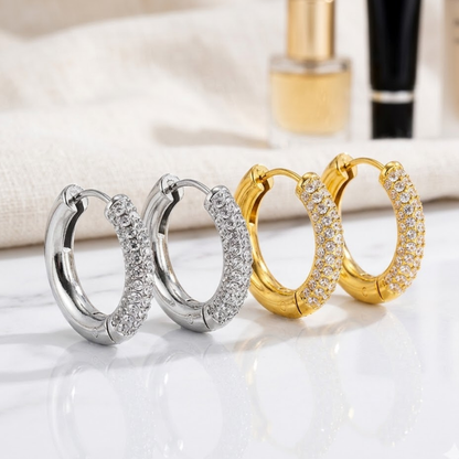 Éclat Pavé Hoop Earrings