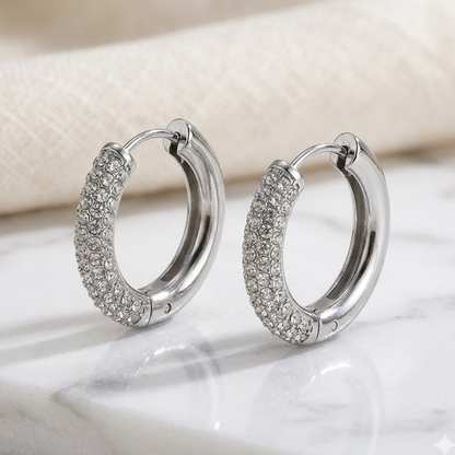 Éclat Pavé Hoop Earrings