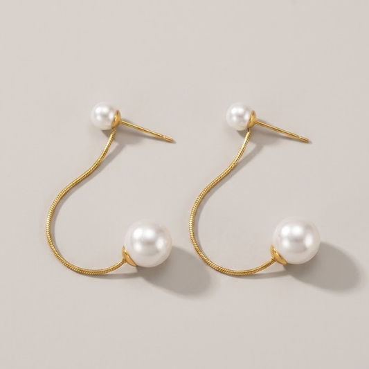 Éloane Pearl Line Earrings