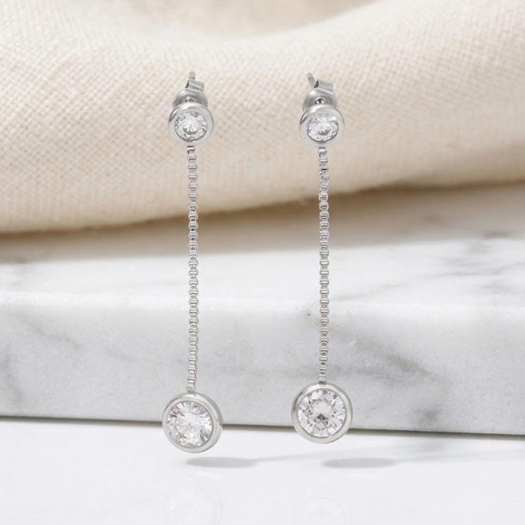 Étoile Line Drop Earrings