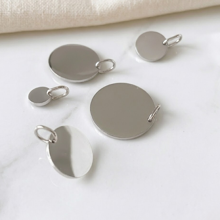 Fine Mini Disc Initial Pendant Collection