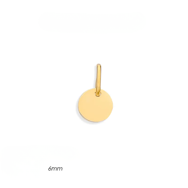 Fine Mini Disc Initial Pendant Collection