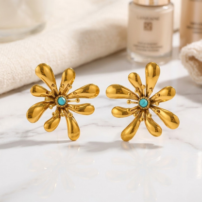 Floral Bloom Stud Earrings