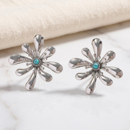 Floral Bloom Stud Earrings