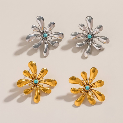 Floral Bloom Stud Earrings