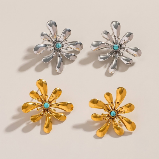 Floral Bloom Stud Earrings