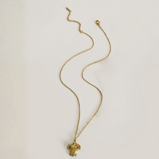 Golden Tides Turtle Necklace