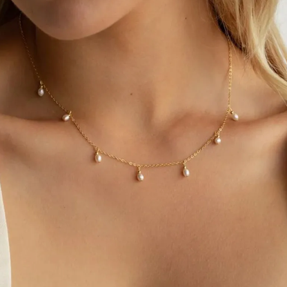 Luminous Pearl Drop Necklace