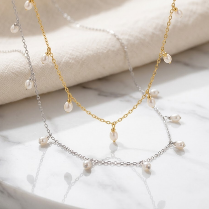Luminous Pearl Drop Necklace