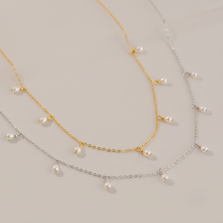 Luminous Pearl Drop Necklace
