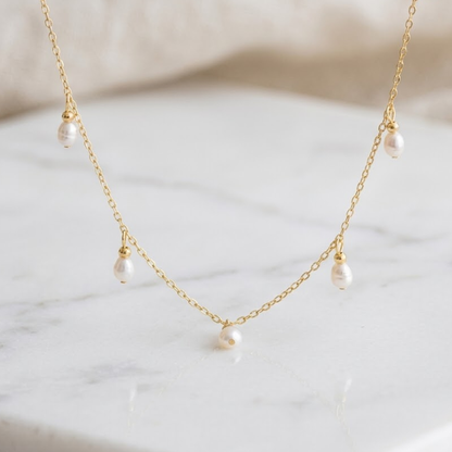 Luminous Pearl Drop Necklace