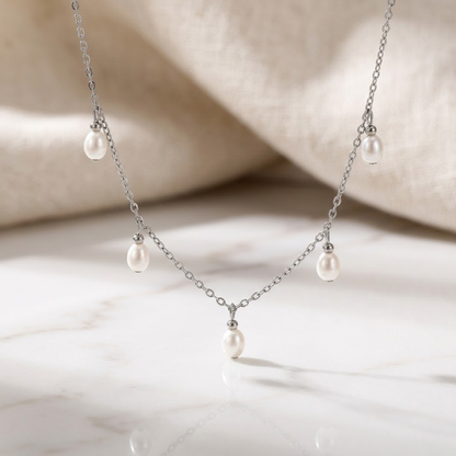 Luminous Pearl Drop Necklace