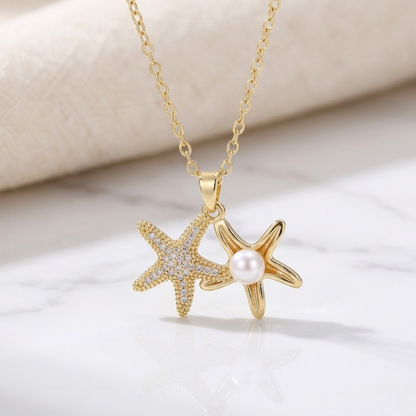 Pearl of the Tides Starfish Necklace
