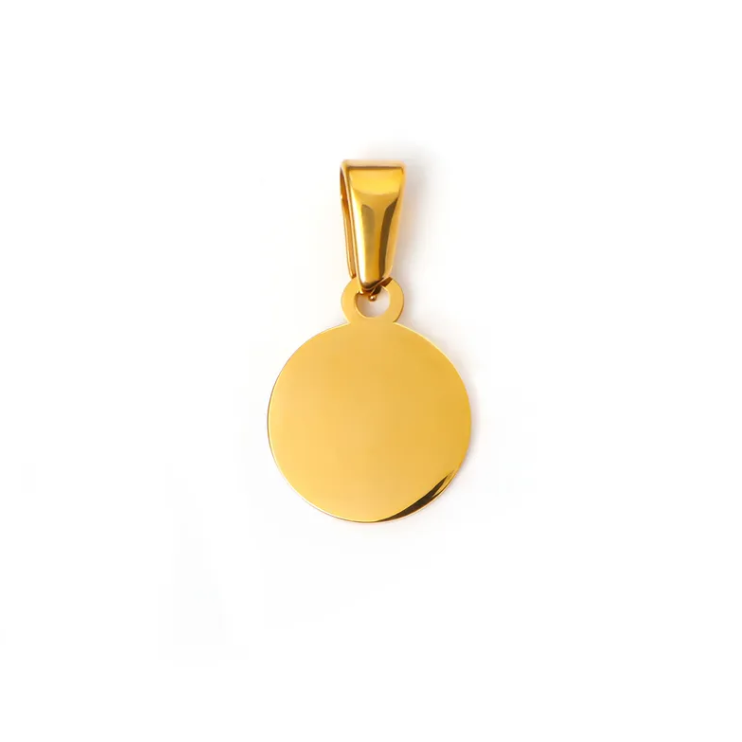 Bold Mini Disc Initial Pendant Collection
